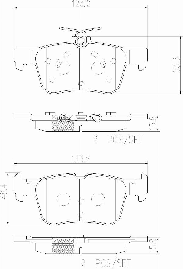 Brembo P24175NX - Гальмівні колодки, дискові гальма autozip.com.ua