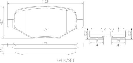 Brembo P24172N - Гальмівні колодки, дискові гальма autozip.com.ua