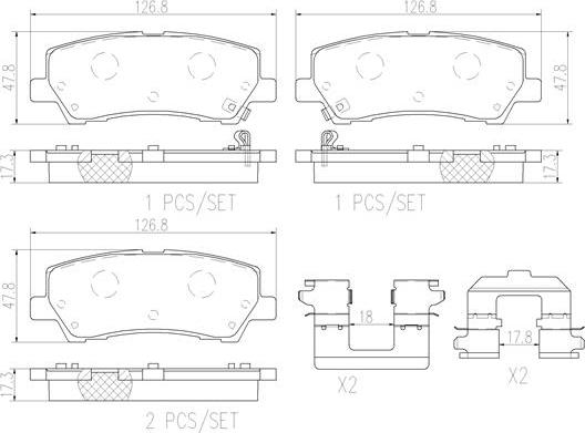 Brembo P 24 205 - Гальмівні колодки, дискові гальма autozip.com.ua