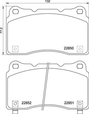 Brembo P 28 099 - Гальмівні колодки, дискові гальма autozip.com.ua