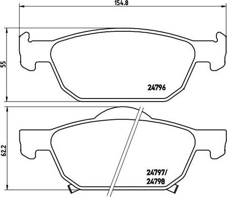 Brembo P 28 044X - Гальмівні колодки, дискові гальма autozip.com.ua