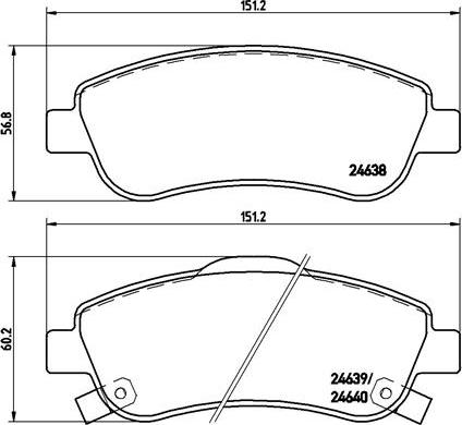 Brembo P 28 045 - Гальмівні колодки, дискові гальма autozip.com.ua