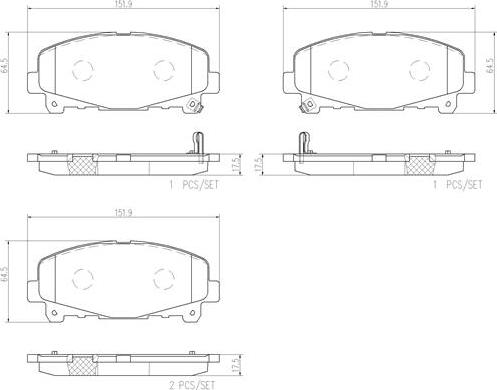 Brembo P28043N - Гальмівні колодки, дискові гальма autozip.com.ua