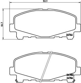 Brembo P 28 043 - Гальмівні колодки, дискові гальма autozip.com.ua