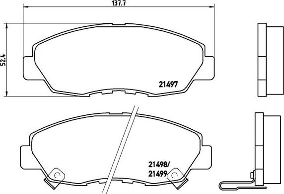 Brembo P 28 042 - Гальмівні колодки, дискові гальма autozip.com.ua