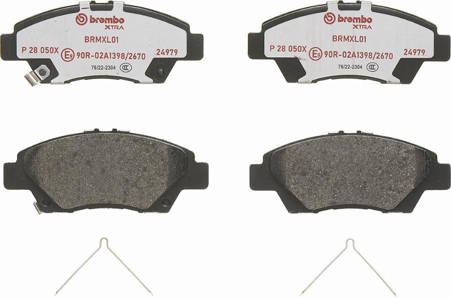 Brembo P 28 050X - Гальмівні колодки, дискові гальма autozip.com.ua