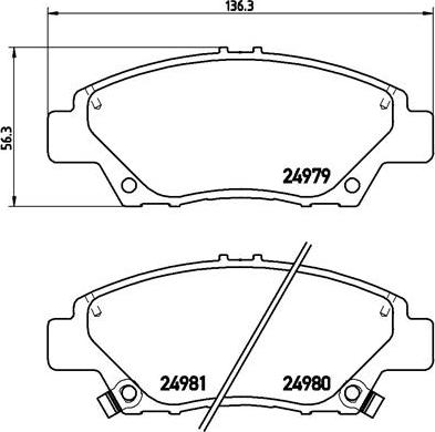 Brembo P 28 050 - Гальмівні колодки, дискові гальма autozip.com.ua
