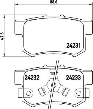 Brembo P 28 051 - Гальмівні колодки, дискові гальма autozip.com.ua