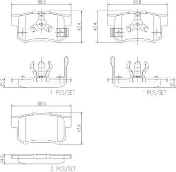 Brembo P28061N - Гальмівні колодки, дискові гальма autozip.com.ua