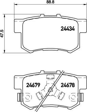 WWA 24232 - Гальмівні колодки, дискові гальма autozip.com.ua