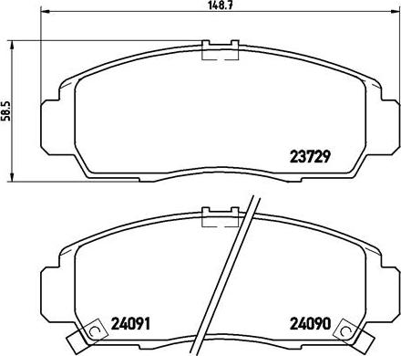 Brembo P 28 034 - Гальмівні колодки, дискові гальма autozip.com.ua