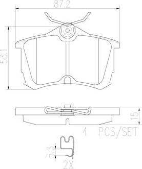 Brembo P28030N - Гальмівні колодки, дискові гальма autozip.com.ua