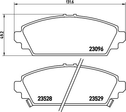 Brembo P28031N - Гальмівні колодки, дискові гальма autozip.com.ua