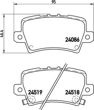 Brembo P 28 038 - Гальмівні колодки, дискові гальма autozip.com.ua