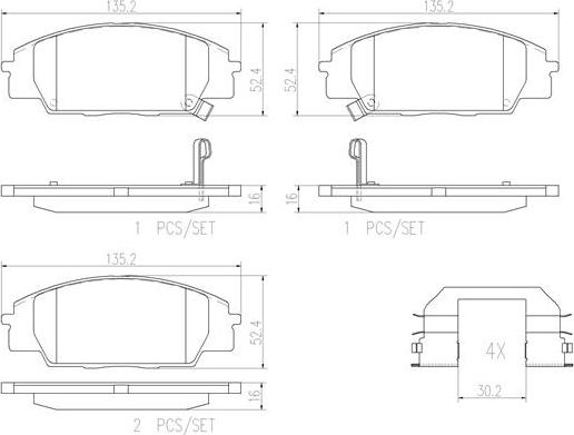 Brembo P28032N - Гальмівні колодки, дискові гальма autozip.com.ua