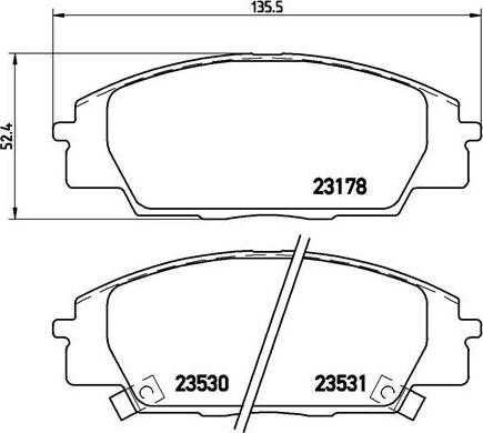 Brembo P 28 032 - Гальмівні колодки, дискові гальма autozip.com.ua