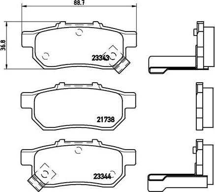 Brembo P 28 025 - Гальмівні колодки, дискові гальма autozip.com.ua