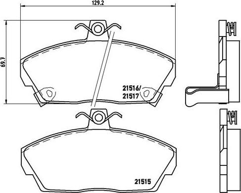 Brembo P 28 020 - Гальмівні колодки, дискові гальма autozip.com.ua