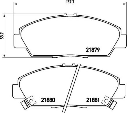 Brembo P 28 021 - Гальмівні колодки, дискові гальма autozip.com.ua