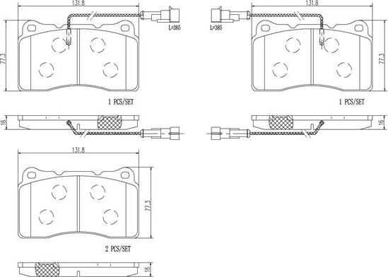 Brembo P23098N - Гальмівні колодки, дискові гальма autozip.com.ua