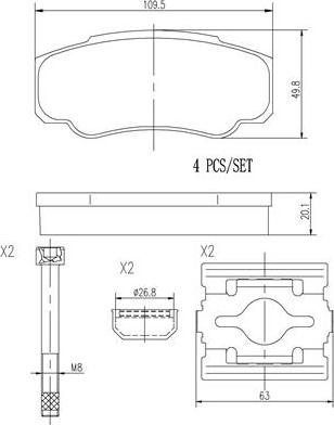 Brembo P23093N - Гальмівні колодки, дискові гальма autozip.com.ua