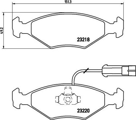 Brembo P 23 056 - Гальмівні колодки, дискові гальма autozip.com.ua