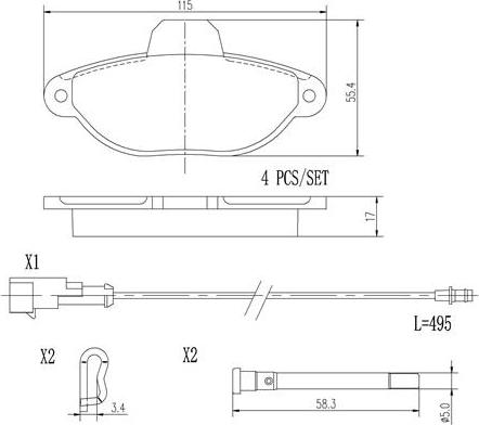 Brembo P23060N - Гальмівні колодки, дискові гальма autozip.com.ua