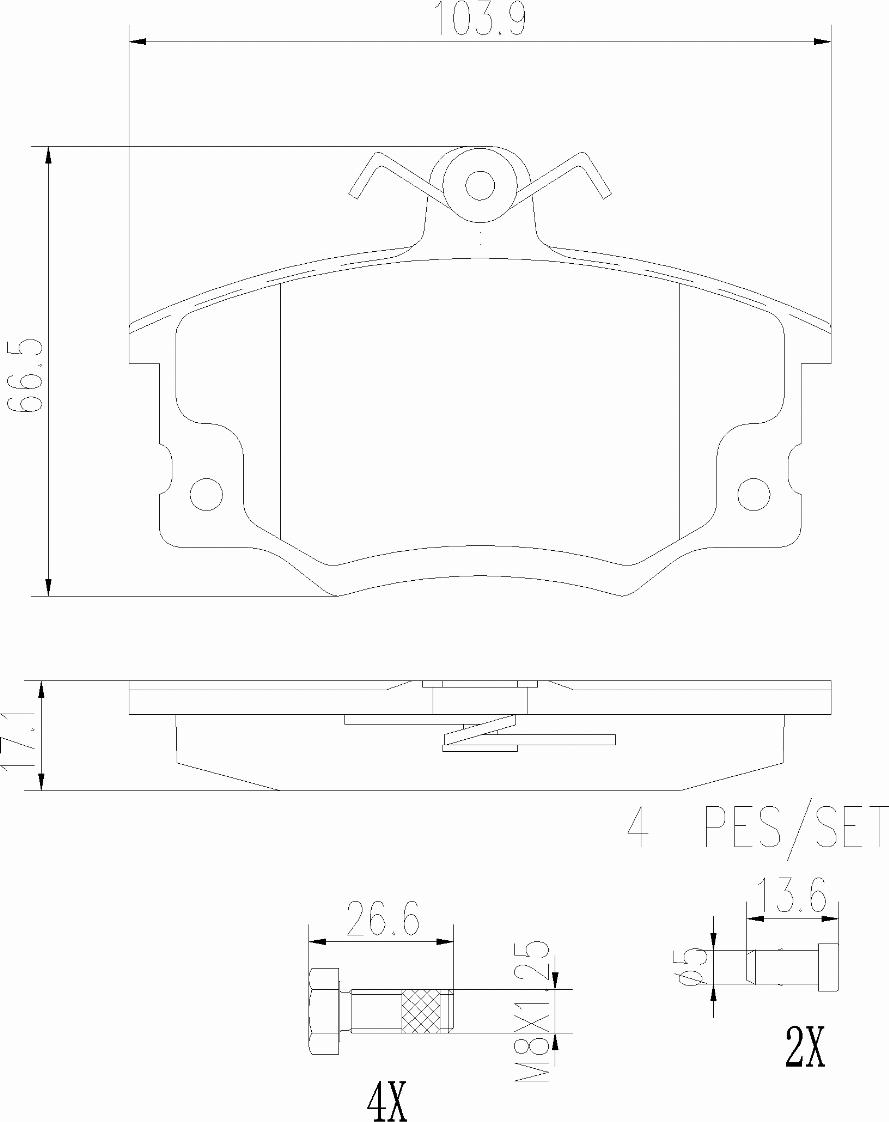 Brembo P23017N - Гальмівні колодки, дискові гальма autozip.com.ua