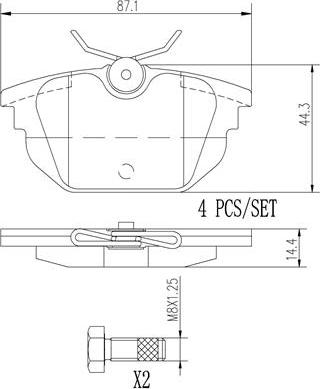 Brembo P23026N - Гальмівні колодки, дискові гальма autozip.com.ua