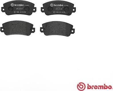 Brembo P 23 021 - Гальмівні колодки, дискові гальма autozip.com.ua