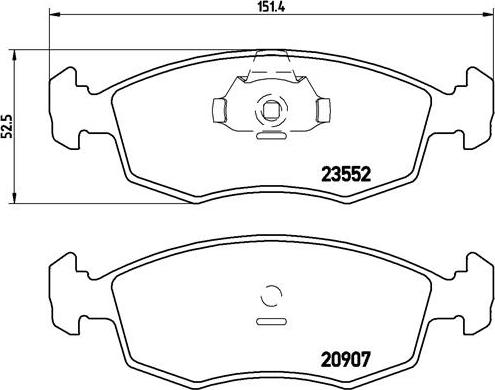 Brembo P 23 079 - Гальмівні колодки, дискові гальма autozip.com.ua