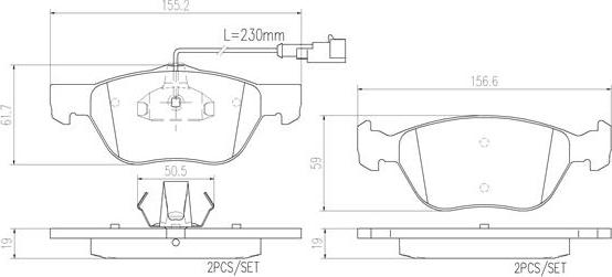 Brembo P23077N - Гальмівні колодки, дискові гальма autozip.com.ua