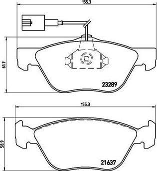 Brembo P 23 077X - Гальмівні колодки, дискові гальма autozip.com.ua