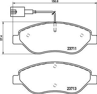 Brembo P 23 145 - Гальмівні колодки, дискові гальма autozip.com.ua