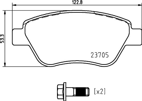 Brembo P 23 169 - Гальмівні колодки, дискові гальма autozip.com.ua