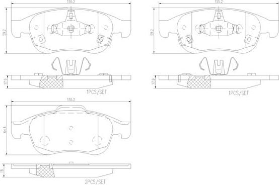 Brembo P23165N - Гальмівні колодки, дискові гальма autozip.com.ua