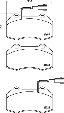 Brembo P 23 162 - Гальмівні колодки, дискові гальма autozip.com.ua