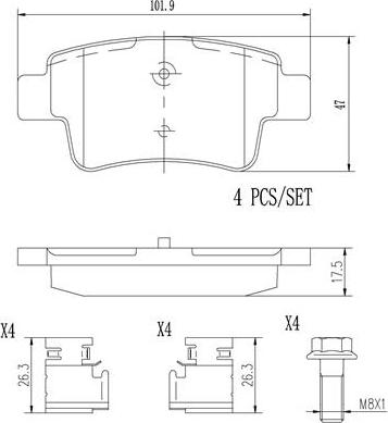 Brembo P23104N - Гальмівні колодки, дискові гальма autozip.com.ua