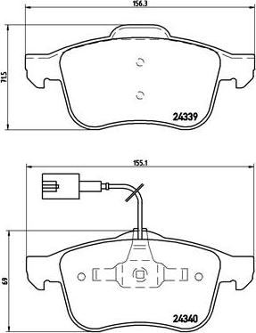 Brembo P 23 103 - Гальмівні колодки, дискові гальма autozip.com.ua