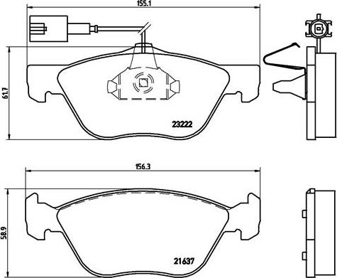 Brembo P 23 116 - Гальмівні колодки, дискові гальма autozip.com.ua