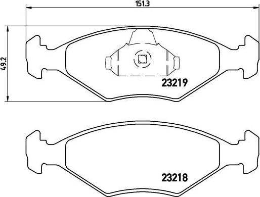 Brembo P 23 124 - Гальмівні колодки, дискові гальма autozip.com.ua