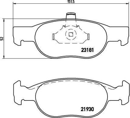 Brembo P 23 125 - Гальмівні колодки, дискові гальма autozip.com.ua