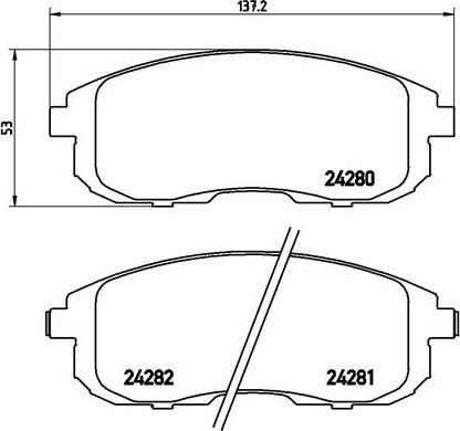 Brembo P 23 126 - Гальмівні колодки, дискові гальма autozip.com.ua