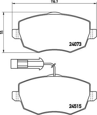 Brembo P 23 128 - Гальмівні колодки, дискові гальма autozip.com.ua