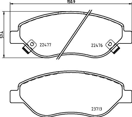 Brembo P 23 178 - Гальмівні колодки, дискові гальма autozip.com.ua