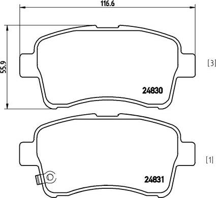 Brembo P 79 021 - Гальмівні колодки, дискові гальма autozip.com.ua