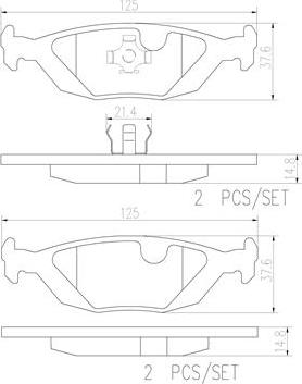 Brembo P71003N - Гальмівні колодки, дискові гальма autozip.com.ua