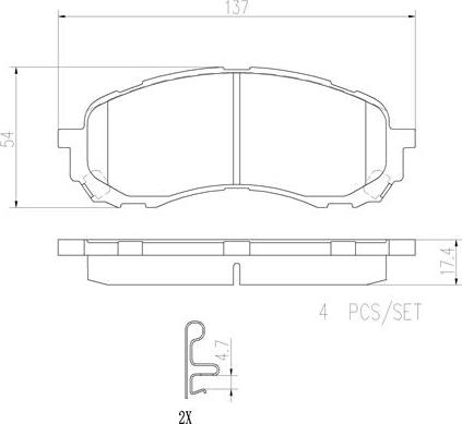 Brembo P78015N - Гальмівні колодки, дискові гальма autozip.com.ua