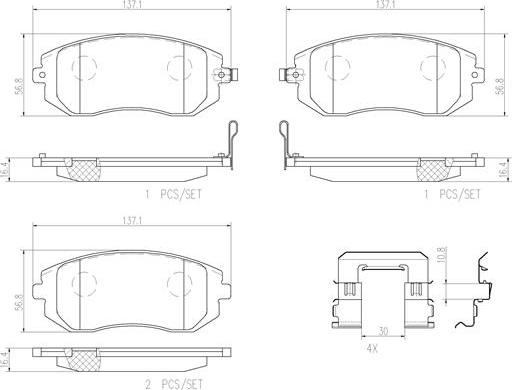 Brembo P78013N - Гальмівні колодки, дискові гальма autozip.com.ua