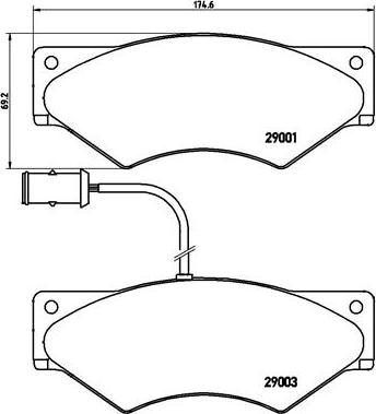 Brembo P A6 007 - Гальмівні колодки, дискові гальма autozip.com.ua